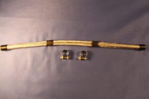 GGT106  14 SS BRAIDED FUEL HOSE 14 INCH & CLIPS