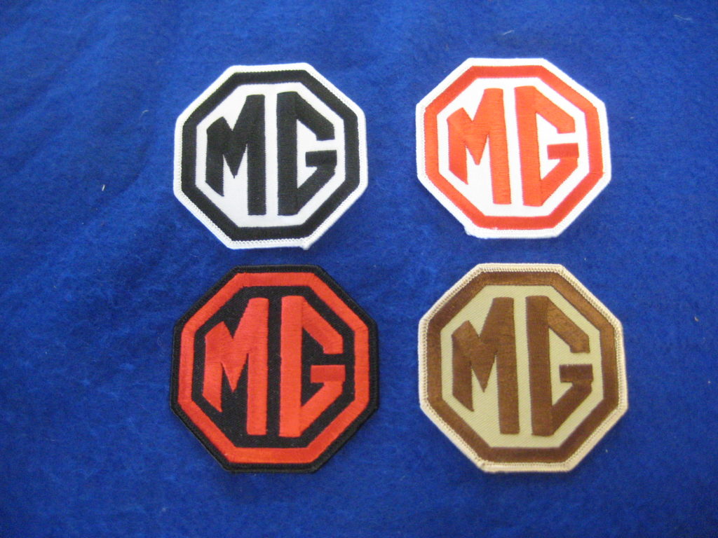 GAC MG SEW ON CLOTH PATCH EMBROIDED BADGE MG OCTAGON MOTIF EMBLEM