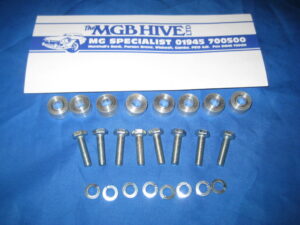 AHH6939K MGB SET OF 8 ALLOY SEAT SPACERS & BOLTS KIT