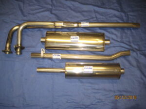 MG-011 MGB STAINLESS STEEL STD EXHAUST SYSTEM 4 PIECE R/B