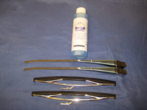 MGB GT SET OF STAINLESS STEEL TEX WIPER ARMS & BLADES 7.2MM W76364SET