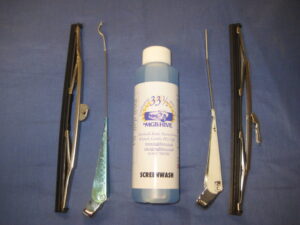 U70733SET MIDGET STAINLESS STEEL TEX STRAIGHT FITTING WIPER ARMS & BLADES SET