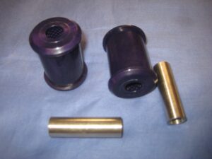 (24A) MGB GT & ROADSTER PAIR OF REAR SPRING FRONT BUSHES POLYURETHANE POLY AHH6446P