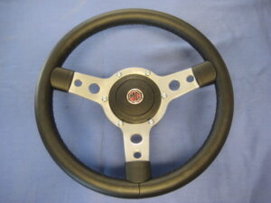 53SPLB MGB 15" LEATHER MOUNTNEY STEERING WHEEL & BOS
