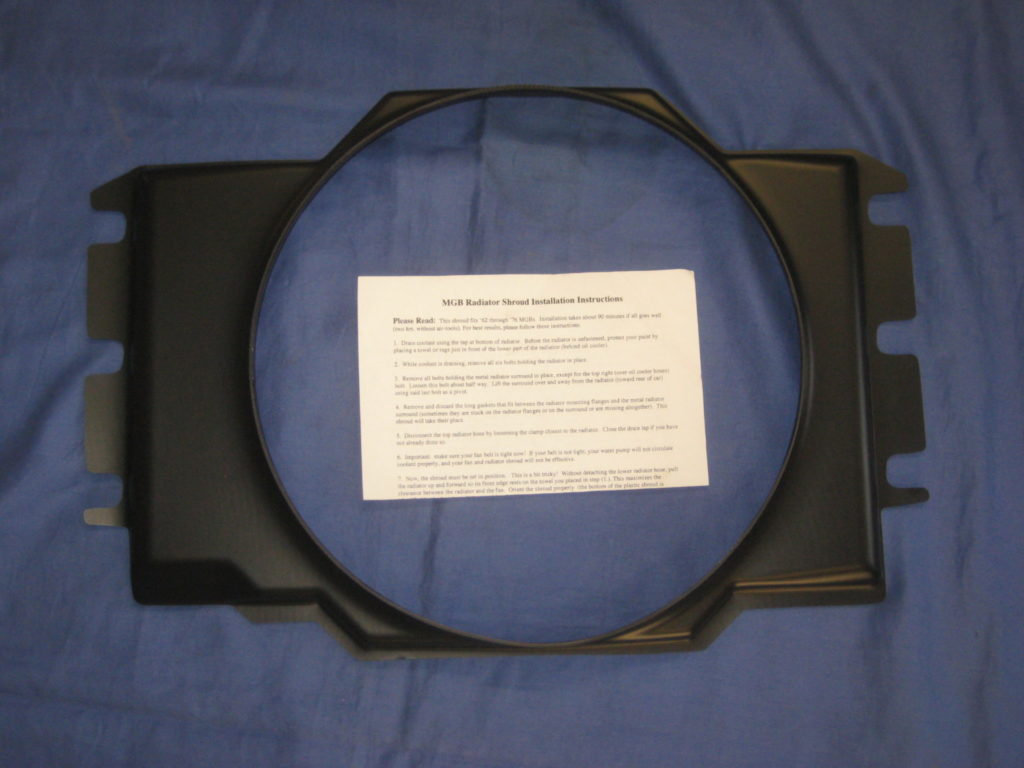 459-685 MGB PLASTIC RADIATOR PLASTIC FAN SHROUD DUCT 1962-1976