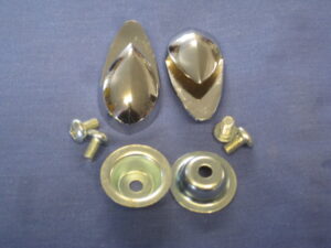 ROADSTER CHROME HOOD PEARDROP RETAINERS, CUP WASHERS & SCREWS KIT 14B1730KIT