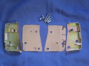 CZA3311KIT MGB & MIDGET MKII DOOR CATCH STRIKER PLATES, SHIMS AND SCREW KIT