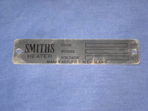 CRCP302 SMITHS HEATER METAL PLATE