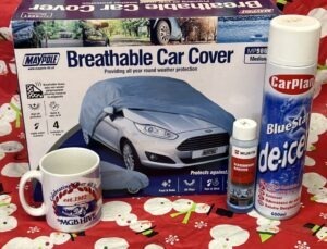 GIFT1 CAR COVER, DE ICER, SCREENWASH & BHIVE MUG GIFT SET